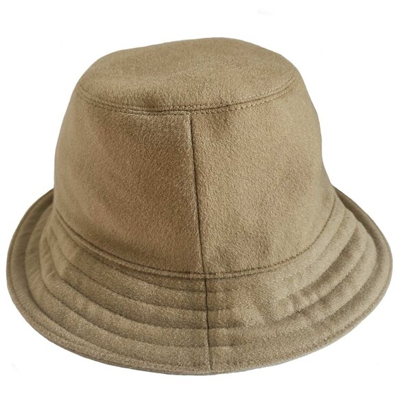 HERMES BEIGE HARPER H SELLIER CASHMERE BUCKET HAT (56) - Picture 4 of 12